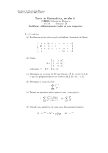 Teste de Matemática, vers˜ao A