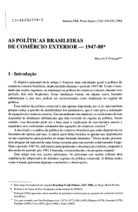 AS POLÍTICAS BRASILEIRAS DE COMÉRCIO EXTERIOR —1947