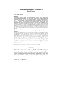 Conhecimento e natureza na filosofía da David Hume