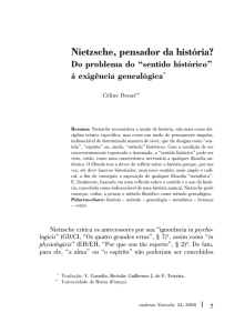 Nietzsche, pensador da história?