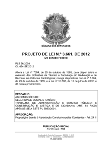 PROJETO DE LEI N.º 3.661, DE 2012