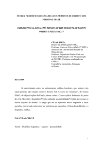 Teoria filosofico-dogmatica dos sujeitos de direito sem - Vetust-Up