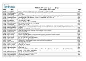 ATIVIDADES PARA CASA 7º ano