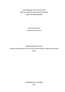 Transtornos Afetivos - Universidade Vale do Rio Doce