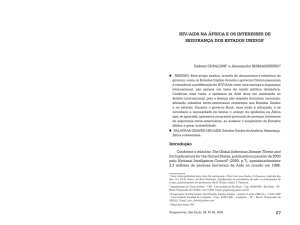 HIV/AIDS NA ÁFRICA E OS INTERESSES DE SEGURANÇA DOS