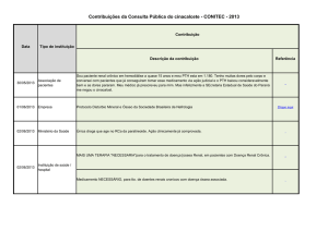 Contribuições da Consulta Pública do cinacalcete - CONITEC