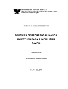 políticas de recursos humanos: um estudo para a