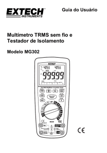Multímetro TRMS sem fio e Testador de Isolamento
