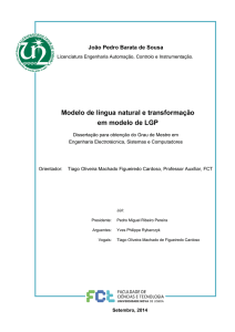 Modelo de língua natural e transformação em modelo de LGP