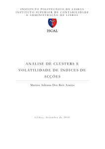 análise de clusters e volatilidade de índices de acções