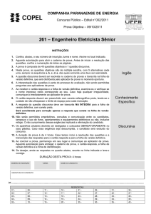 261 – Engenheiro Eletricista Sênior - NC