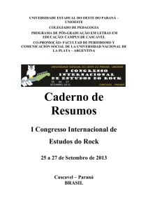 Caderno de Resumos - II Congresso Internacional de Estudos do