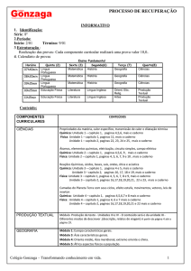 plano de ensino - Colégio Gonzaga