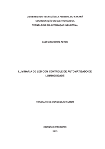 luminária de led com controle de automatizado de