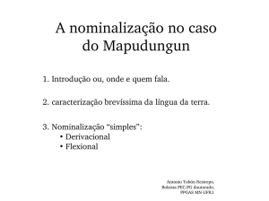 Slides sobre nominalização em mapudungun
