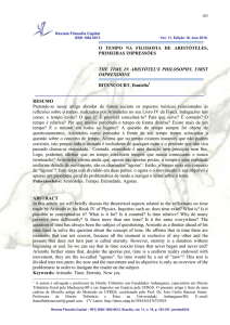 o tempo na filosofia de aristóteles, primeiras impressões the time in