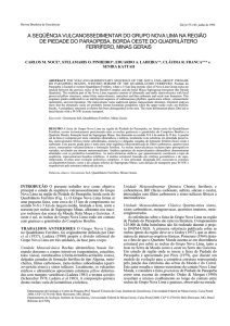 a seqüência vulcanossedimentar do grupo nova lima na região de