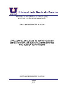 avaliação da qualidade do sono utilizando medidas objetivas e