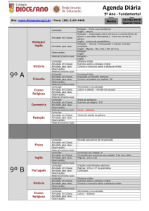 Agenda Diária 9º A 9º B