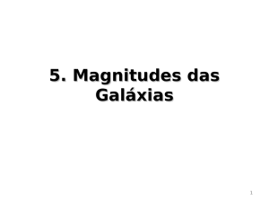 5. Magnitudes das galáxias