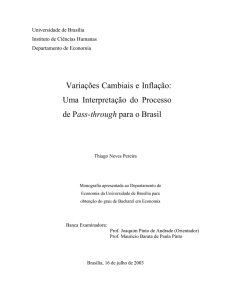 Variações Cambiais e Inflação: Uma Interpretação do