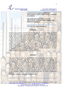 a questão da subjetividade em montaigne e fernando pessoa