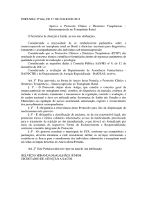 PORTARIA Nº 666, DE 17 DE JULHO DE 2012 Aprova o Protocolo