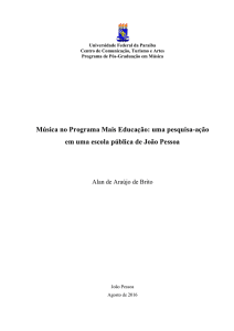 Música no Programa Mais Educação: uma pesquisa-ação