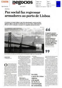 Paz social faz regressar armadores ao porto de Lisboa