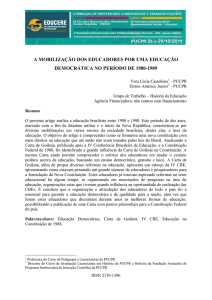 a mobilização dos educadores por uma educação democrática no