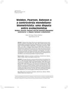 Weldon, Pearson, Bateson e a controvérsia mendeliano