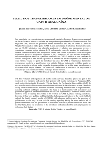 perfil dos trabalhadores em saúde mental do caps ii araguaína