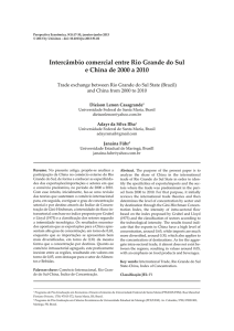 Intercâmbio comercial entre Rio Grande do Sul e China de 2000 a