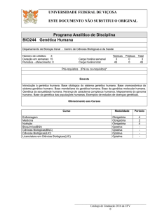 BIO244 - Catálogo de Graduação