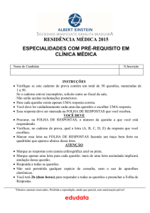 Especialidades com Pré-requisito em Clínica Médica