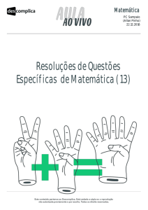 Resoluções de Questões Específicas de Matemática