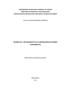 gramática: um diagnóstico da abordagem no ensino