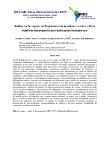 Análise da Percepção de Projetistas e de Acadêmicos