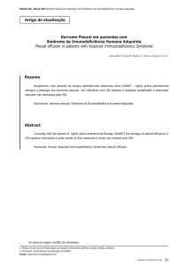 Derrame pleural em pacientes com síndrome da