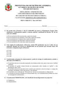 Assistência de Farmacêutica - Prefeitura de Londrina