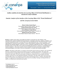 Análise semiótica da interface do Learning Object (LO