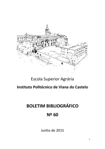 Instituto Politécnico de Viana do Castelo BOLETIM BIBLIOGRÁFICO