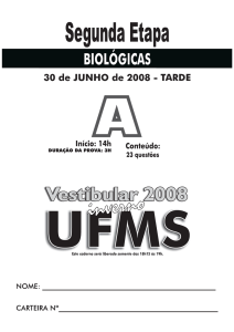 Vestibular de Inverno UFMS 2008