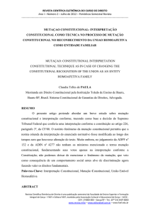 mutaçao constitucional: interpretação constitucional como tecnica