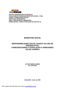 marketing social responsabilidade social quanto ao uso de