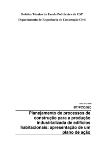 Planejamento de processos de construção para a produção