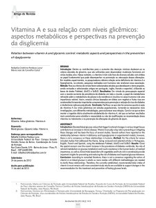 Vitamina A e sua relação com níveis glicêmicos: aspectos