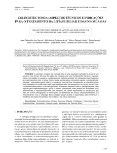 colecistectomia: aspectos técnicos e indicações