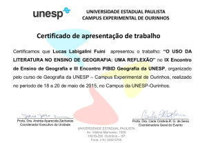 Certificado de apresentação de trabalho