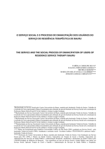 o serviço social e o processo de emancipação dos usuários do